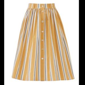 Brock Collection Olivio Striped Midi Skirt sz 10